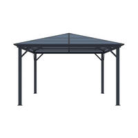 PAVILLON Grace Anthrazitgrau 3,5m x 3,5m - Grau, Metall (360/262/360cm) - Cazeboo