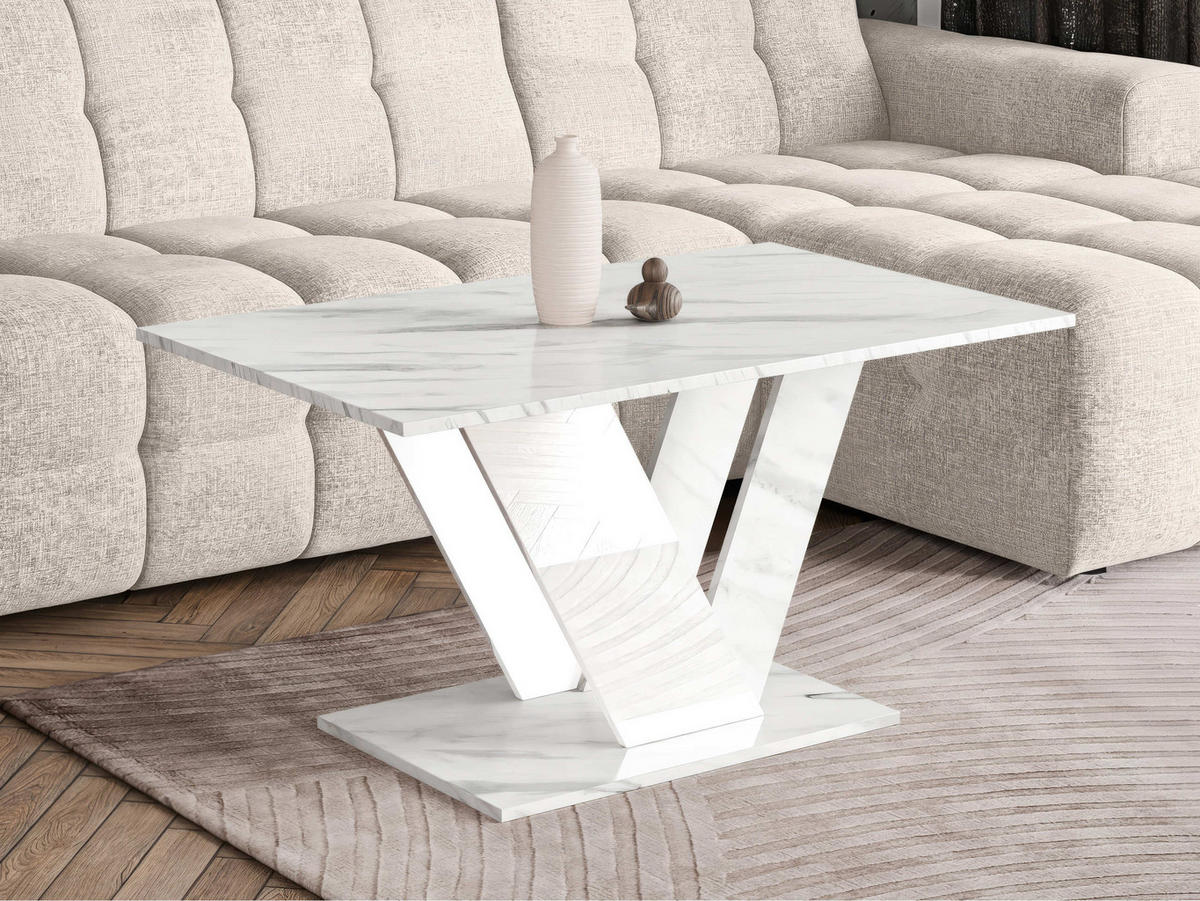COUCHTISCH Dubai - Weiß, Holzwerkstoff (60/100/55cm) - MIRJAN24
