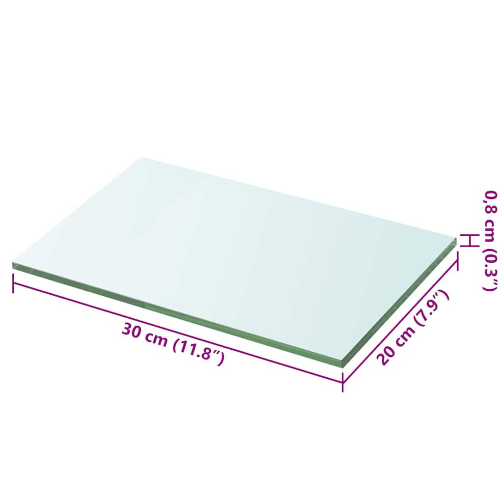 WANDBOARD 30/20/0,8 cm aus Glas Transparent - Transparent, Glas (30/0.8/20cm) - vidaXL