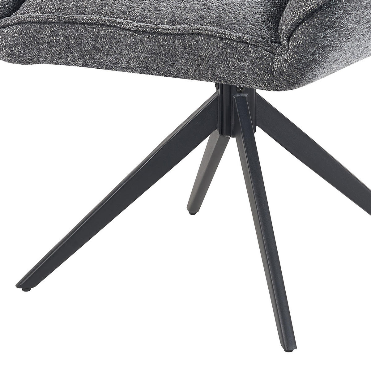 DREHSTUHL Mika-Zoe - Schwarz/Grau, Textil/Metall (60/88/68cm) - DUBI Möbel