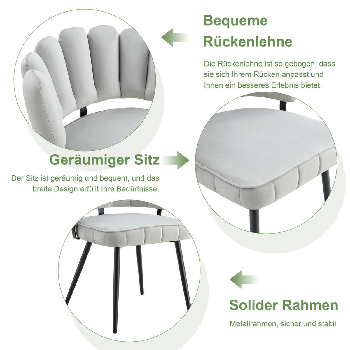 TISCHGRUPPE 3-tlg Rund 107 cm Nussbaum-Optik mit 2 Stühlen - Grau, Metall (68/25/83.5cm) - Raelunyi