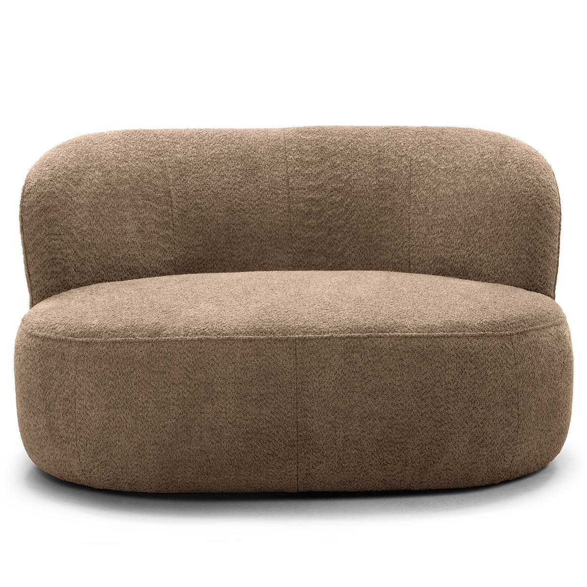 1,5-SITZER SOFA - Hellbraun/Schwarz, Kunststoff/Textil (134/75/84cm) - home24