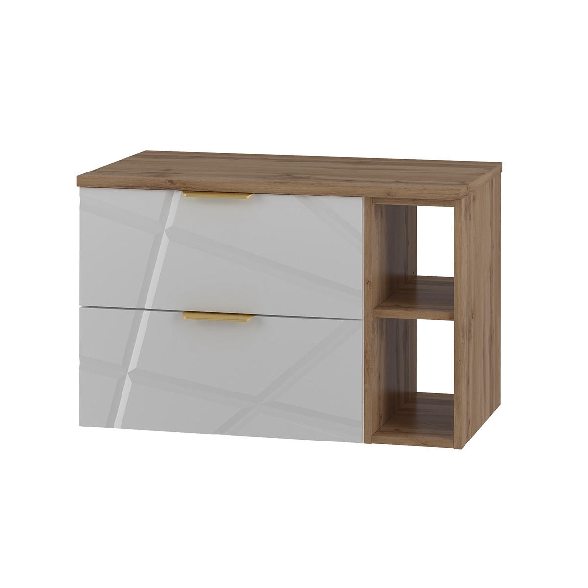 WASCHTISCHUNTERSCHRANK 80.6cm Aurora Weiß - Weiß, Holzwerkstoff (80.6/52.2/46.5cm) - Petits-meubles