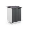 KÜCHENUNTERSCHRANK Fame-Line Anthrazit Landhaus 60 cm, AP Anthrazit - Dunkelgrau/Anthrazit, Holzwerkstoff (60/82/60cm) - Vicco