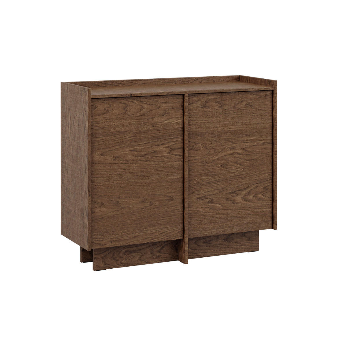 SIDEBOARD Japandi Dunkles Holz - Braun, Holzwerkstoff (101.7/89.6/38cm) - Petits-meubles