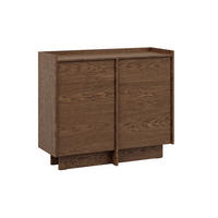 SIDEBOARD Japandi Tmavé dřevo - hnědá, kompozitní dřevo (101.7/89.6/38cm) - Petits-meubles