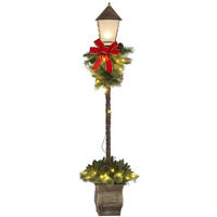 BELEUCHTETE Weihnachts-Straßenlaterne Grün 35.0/35.0/150.0cm - Grün, Kunststoff (35/150/35cm)