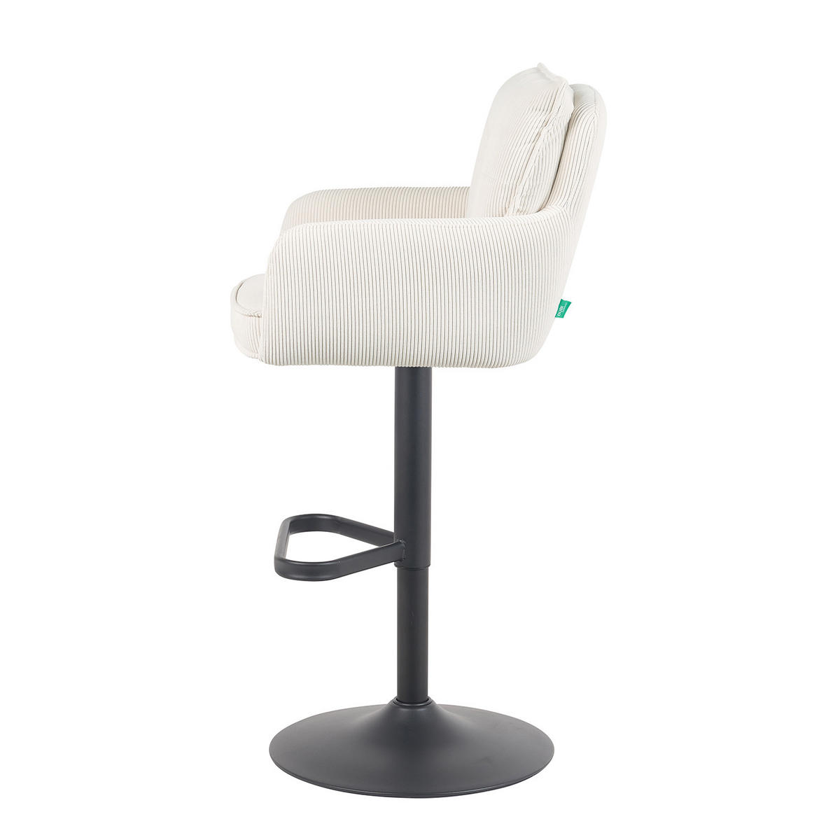 BARHOCKER Nova 2er-Set - Creme/Schwarz, Textil/Metall (55/100/58cm) - DUBI Möbel