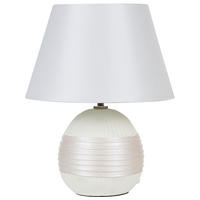 TISCHLAMPE Sado 28/28/37 cm - Weiß, Keramik (28/28/37cm) - Beliani