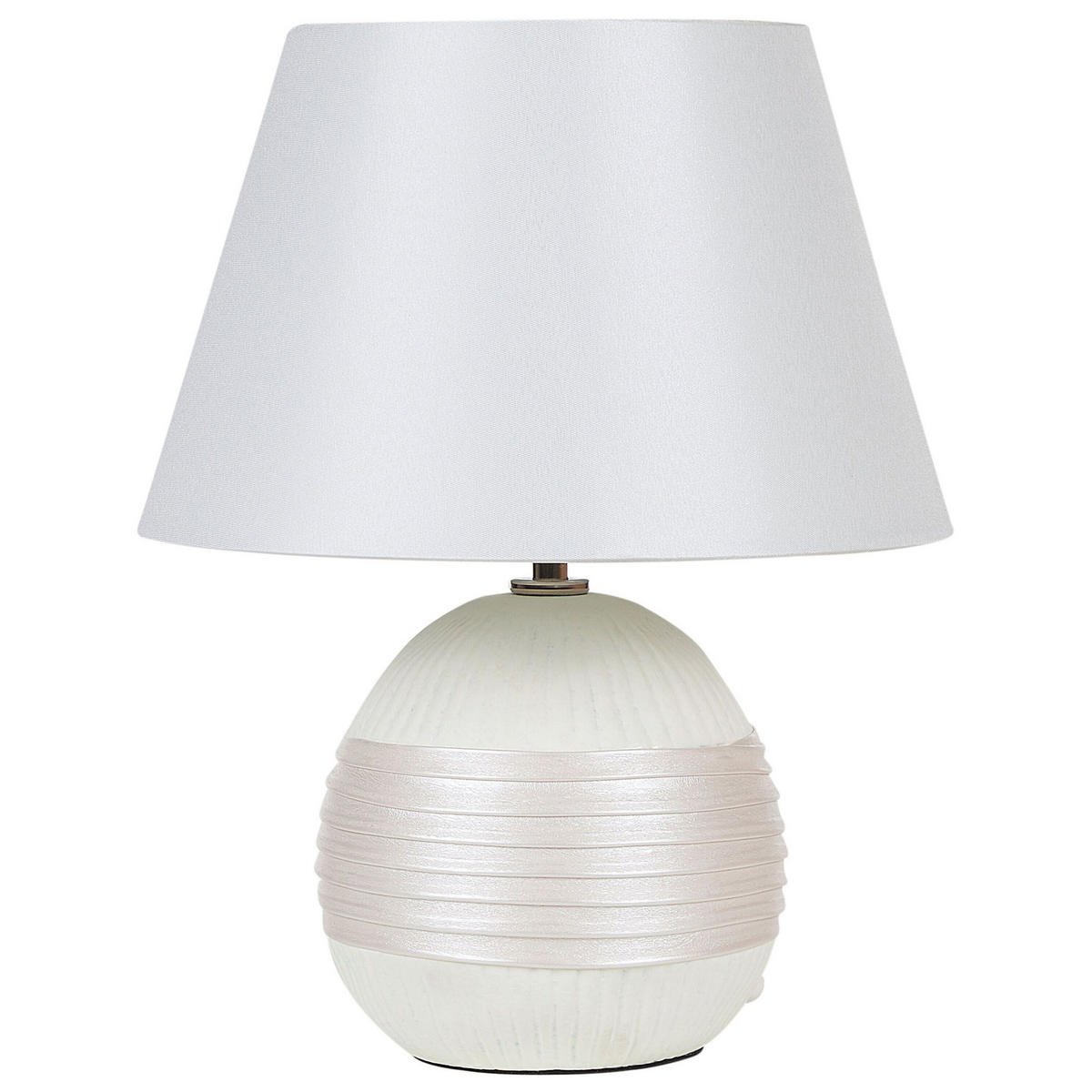 TISCHLAMPE Sado 28/28/37 cm - Weiß, Keramik (28/28/37cm) - Beliani