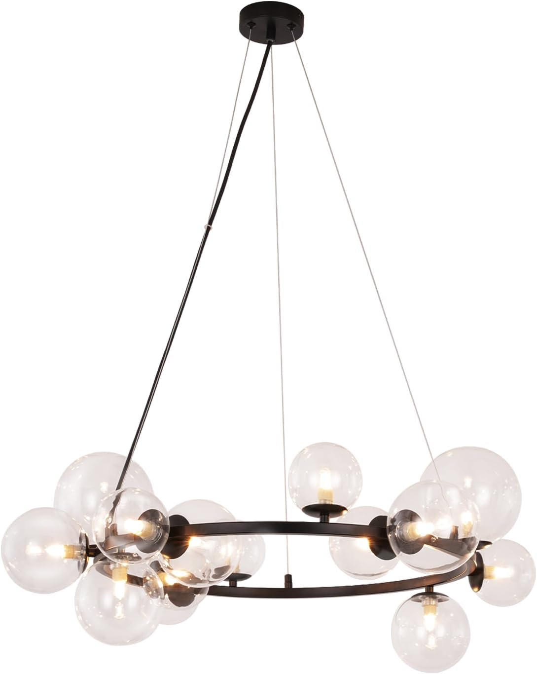 PENDELLEUCHTE Oliver 80/79.5/171 cm - Transparent, Metall (80/79.5/171cm) - ZMH