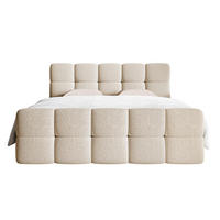 BOXBETT Cloudy Hellbeige Boucle-Bezug 180/200 cm - Beige, Textil (180/200cm) - Selsey