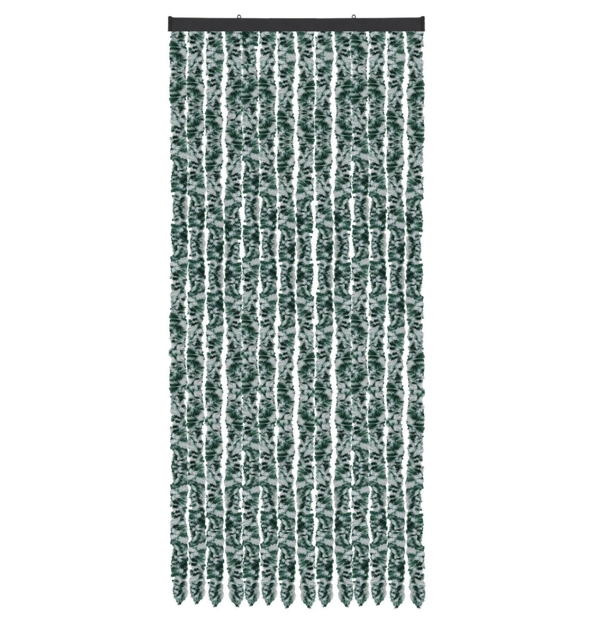 FLAUSCHVORHANG (56x185 cm) Türvorhang in "Meliert Dunkelgrün-Weiß" - Dunkelgrün, Kunststoff (56/2/185cm) - Arsvita