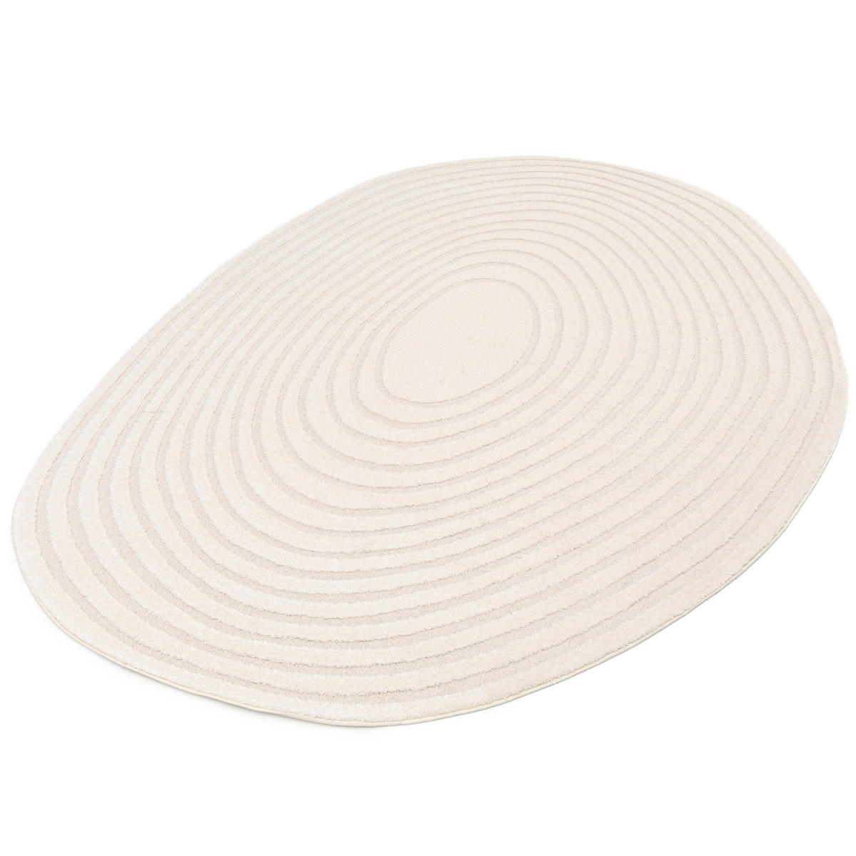 TEPPICH weich mit Relief-Effekt weiss - Weiß, Textil (160/230cm) - AFK Living