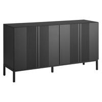 SIDEBOARD 145 cm Schwarz mit 4 Türen & verstellbaren Einlegeböden im modernen Stil - Schwarz, Holzwerkstoff (145/80/41.5cm) - Urban Meuble