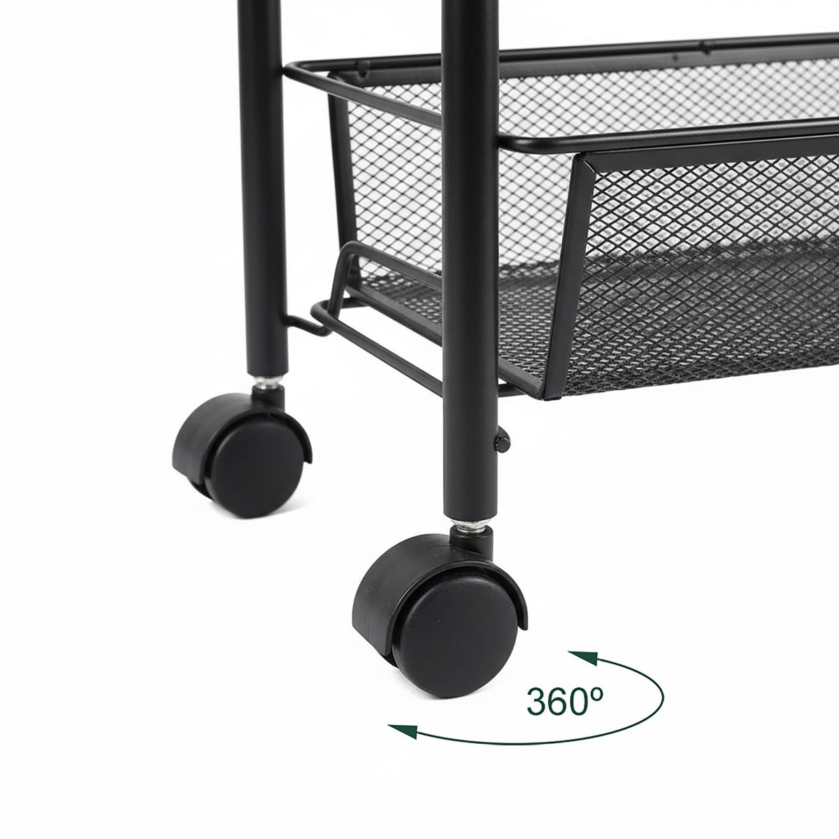 VOZEK - črna, kovina/umetna masa (44/97.5/17cm) - Relaxdays