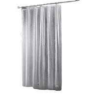 DUSCHVORHANG – Breite 180 x Höhe 200 cm – Inklusive 12 Haken - Klar, Kunststoff (180/200cm)