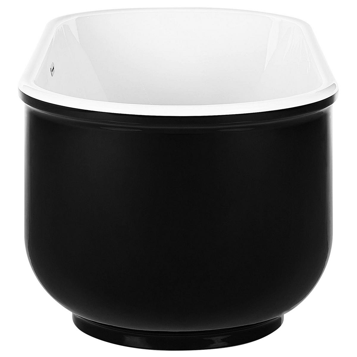 BADEWANNE FREISTEHEND 80x170x59 cm schwarz Pinel - Schwarz, Kunststoff (80/59/170cm) - Beliani