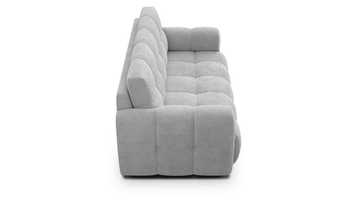 SOFA MELLOW 2,5-Sitzer, hellgrau - Hellgrau/Schwarz, Holz/Textil (183/87/98cm) - Courtois Laville