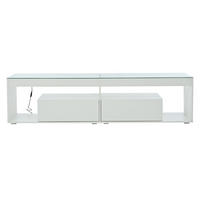 TV-ELEMENT180X40X46CM LED-Beleuchtung Weiß Hochglanz für 70-Zoll-Fernseher - Weiß, Holz (49.53/19.69/73.03cm) - Raelunyi