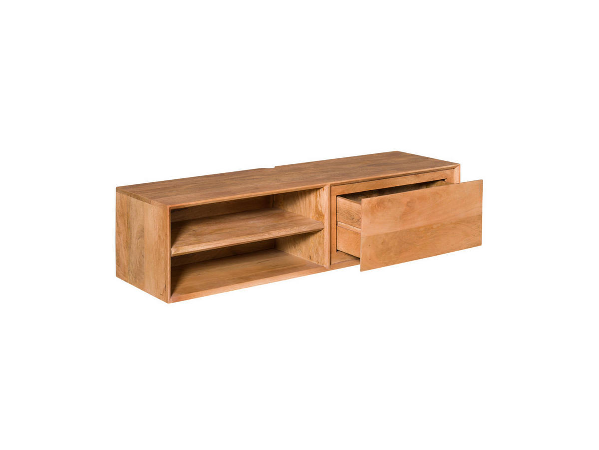 LOWBOARD Amoria Mangoholz 120 cm / 35 cm Natur - Naturfarben, Holz (120/30/35cm) - Villa Möbel