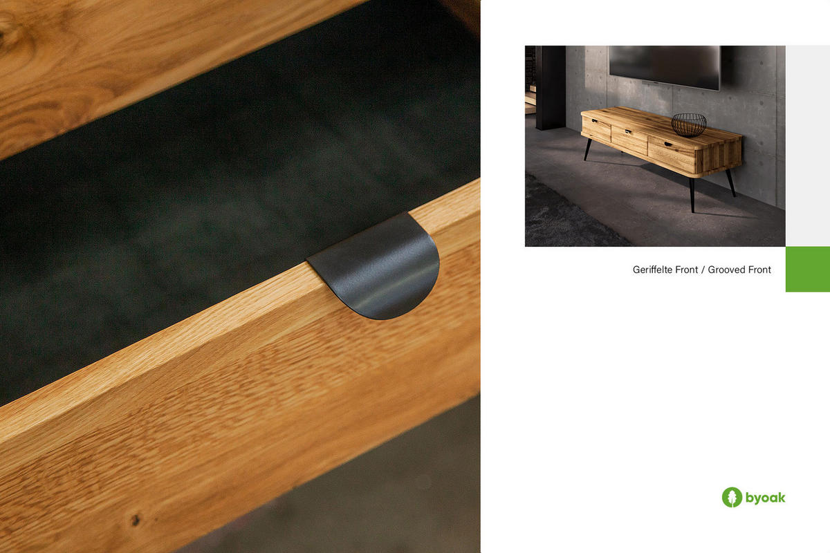 LOWBOARD LINA Kernbuche - Kernbuche, Holz (144/42/46cm) - byoak