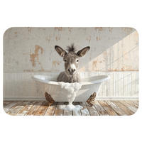 WC PŘEDLOŽKA Osel - Zvířata - Vana - Pěna 60x40 cm - krémová, textil/plast (60/1cm) - OnlyWow