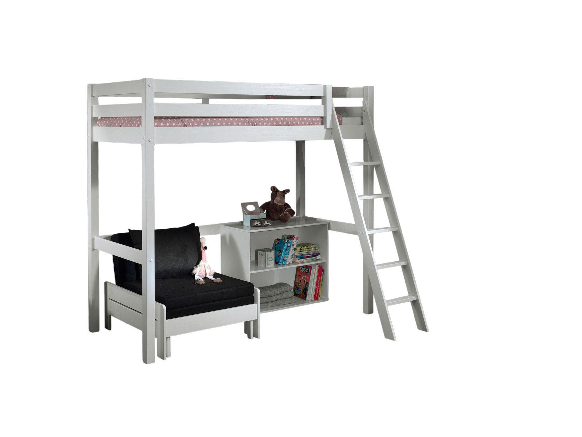 58aufmkessel Hochbett Weiß 90x200 cm