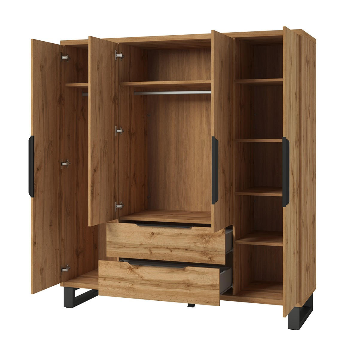 OMARA 4 vratien Eden Les - rjava, leseni material (190.7/210.3/60cm) - Petits-meubles