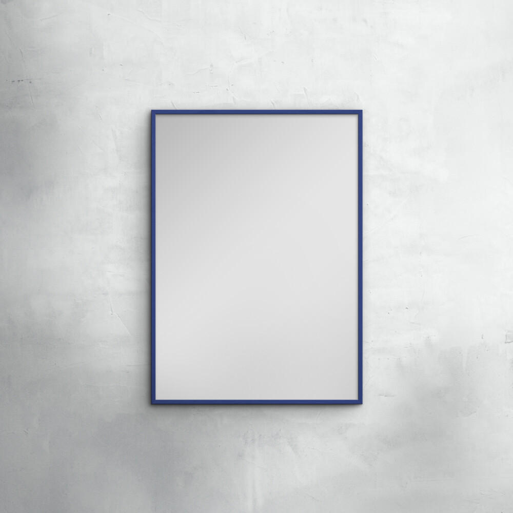 SPIEGEL - Blaues Holz - Blau, Holz/Papier (40/50/2cm) - Poster&Frame