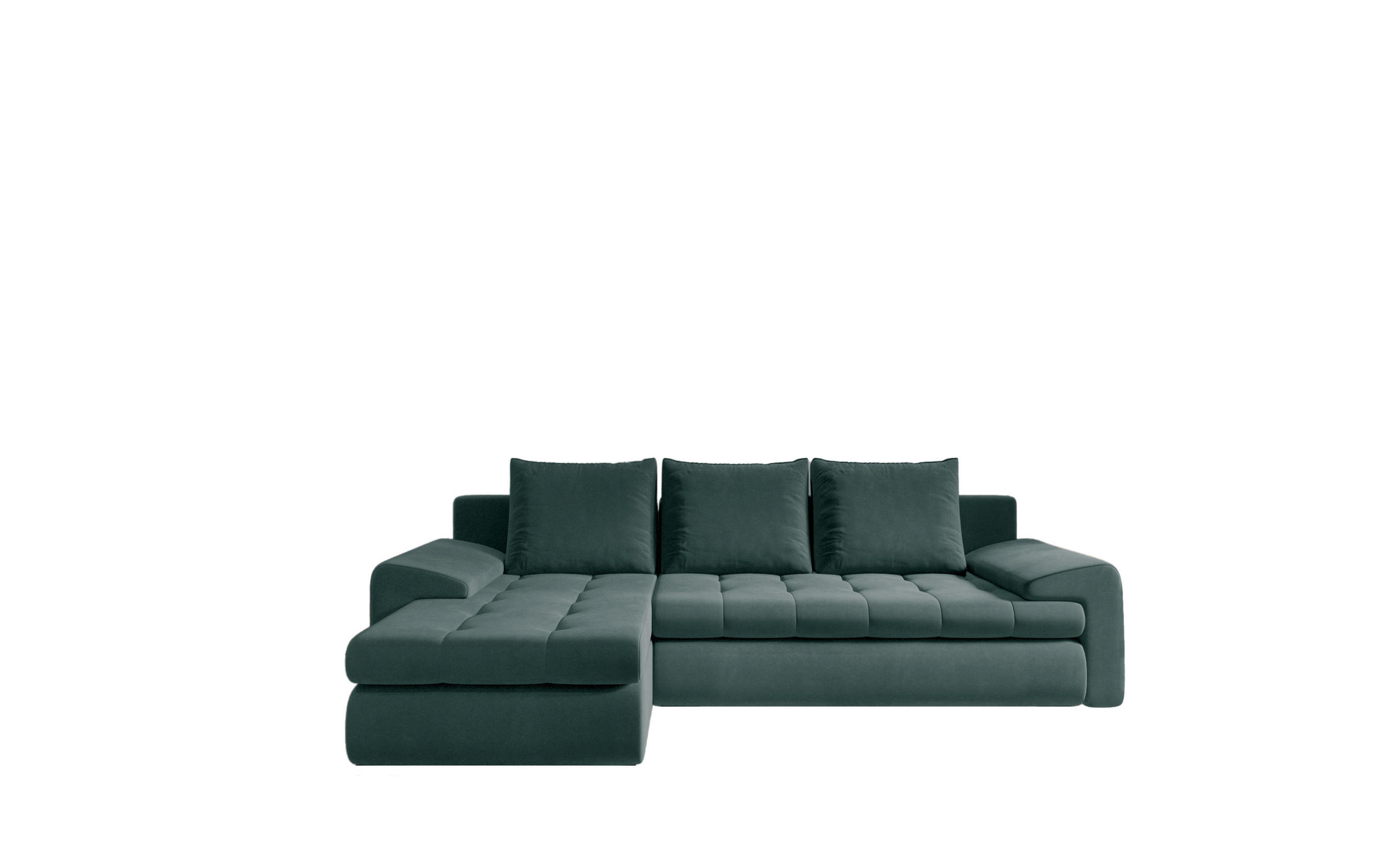 ECKSOFA TOMI Castel Azurblau Links - Jadegrün, Holz (150/237cm) - Kaiser Möbel
