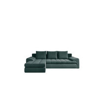 ECKSOFA TOMI Castel Azurblau Links - Jadegrün, Holz (150/237cm) - Kaiser Möbel