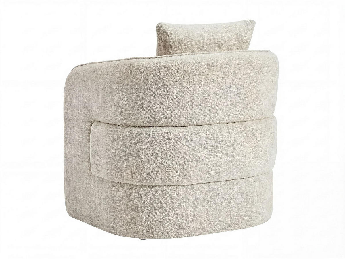 SESSEL aus meliertem Stoff – Beige – LANITO - Beige, Textil (79/85/78cm) - Vente-Unique