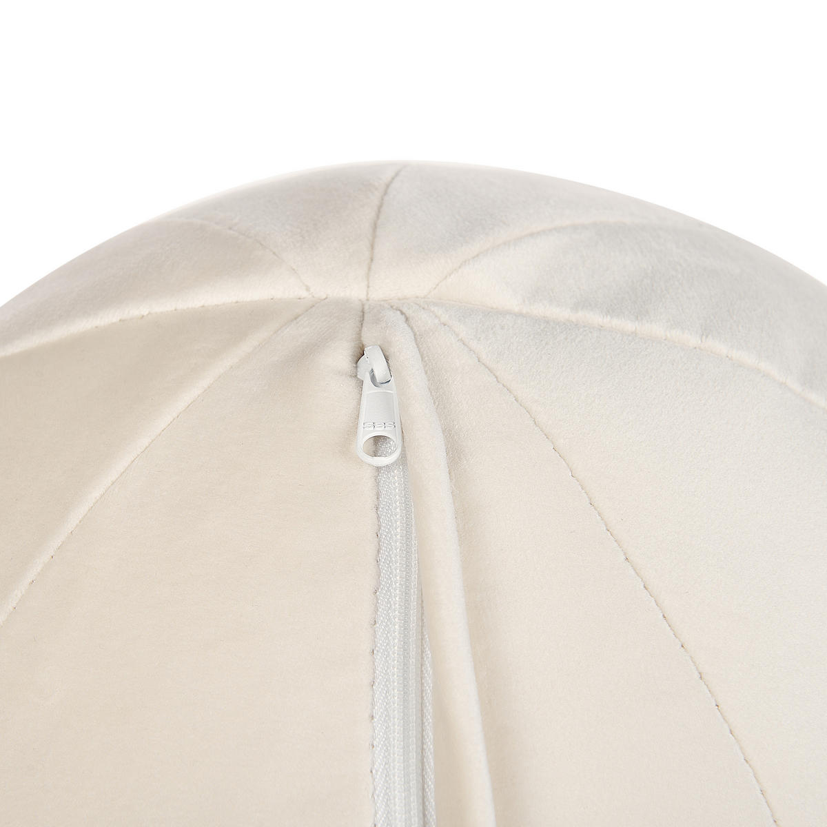 3-SITZER-SOFA Samtstoff cremeweiß Leiren - Weiß, Textil (224/73/83cm) - Beliani