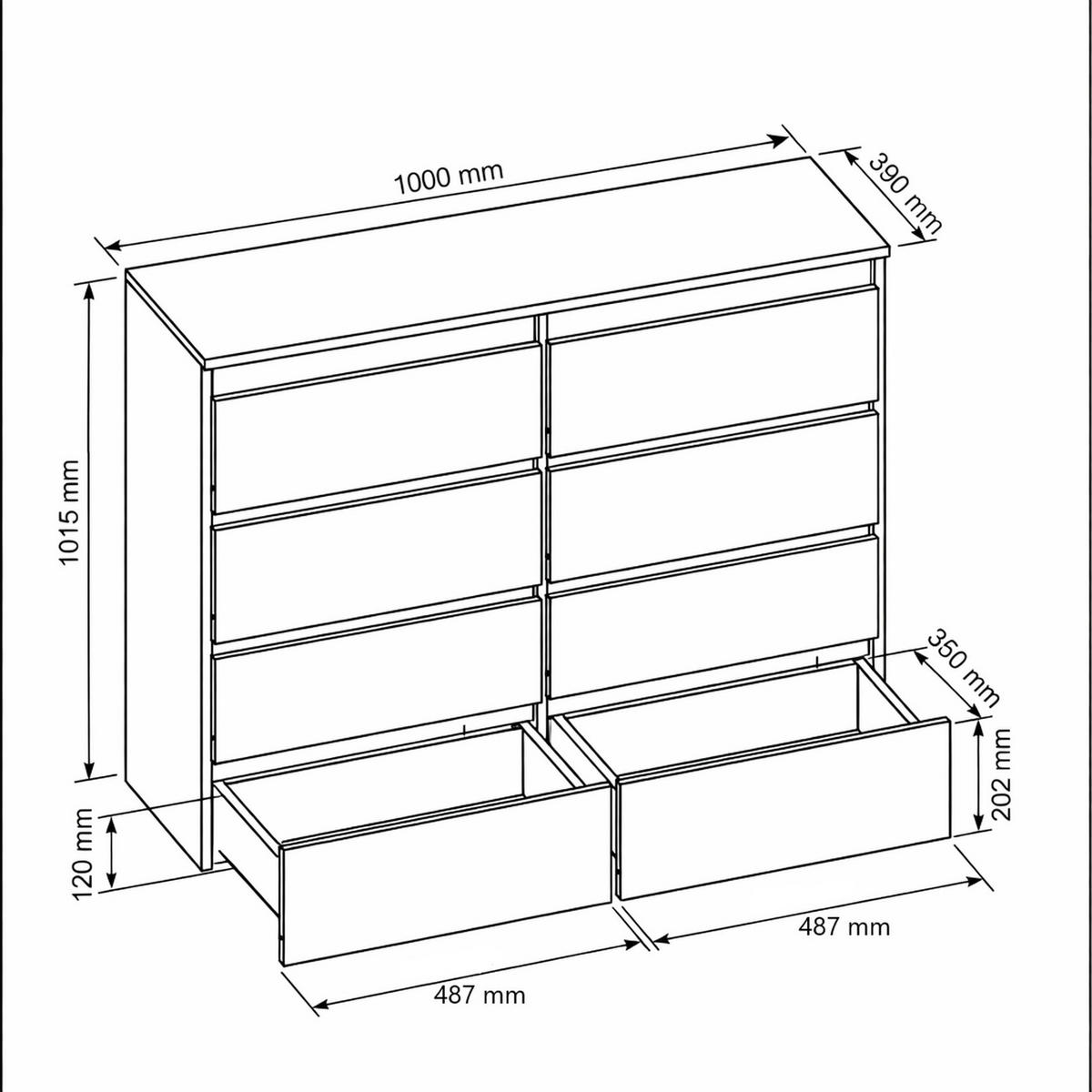 KOMMODE Kaschmir 100/102/39 - Kaschmir, Holzwerkstoff (100/102/39cm) - RAUMHIRSCH FURNITURE