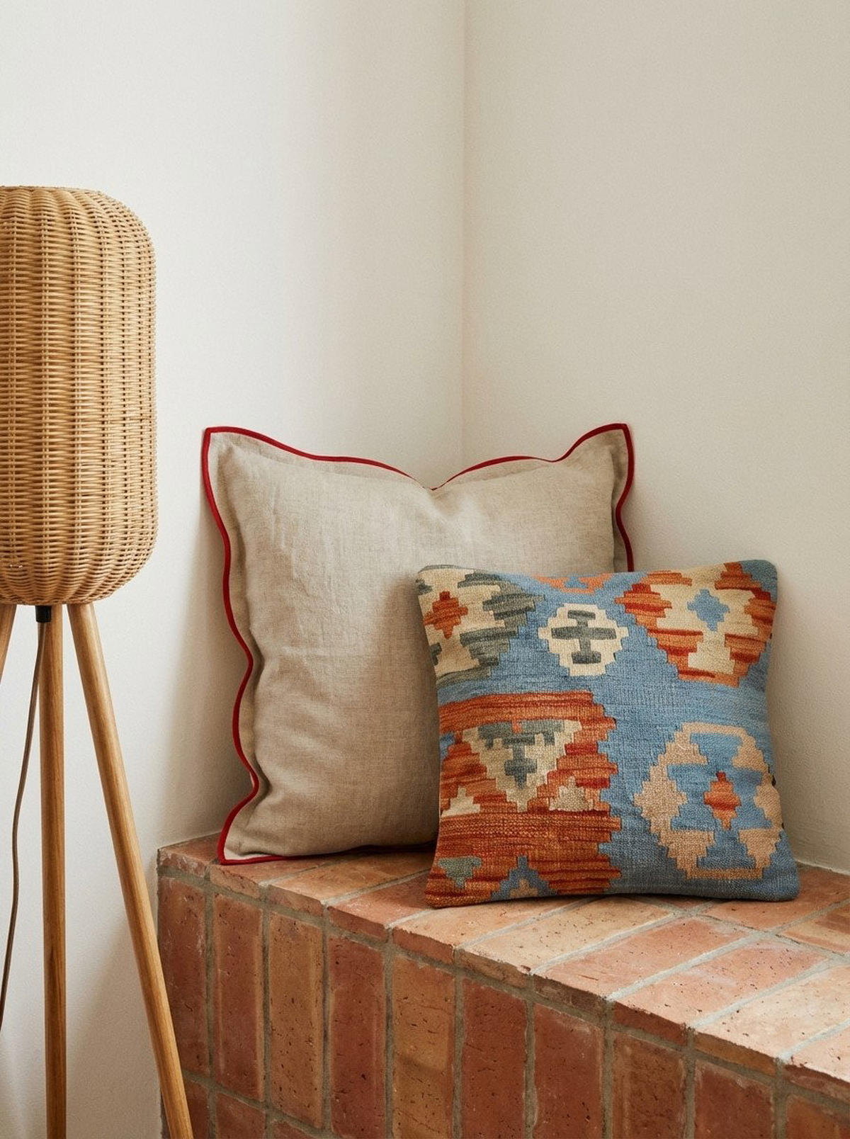 KELIM-KISSEN Mehrfarbig 50/50 cm Schurwolle - Multicolor, Textil (50/50cm) - Looma