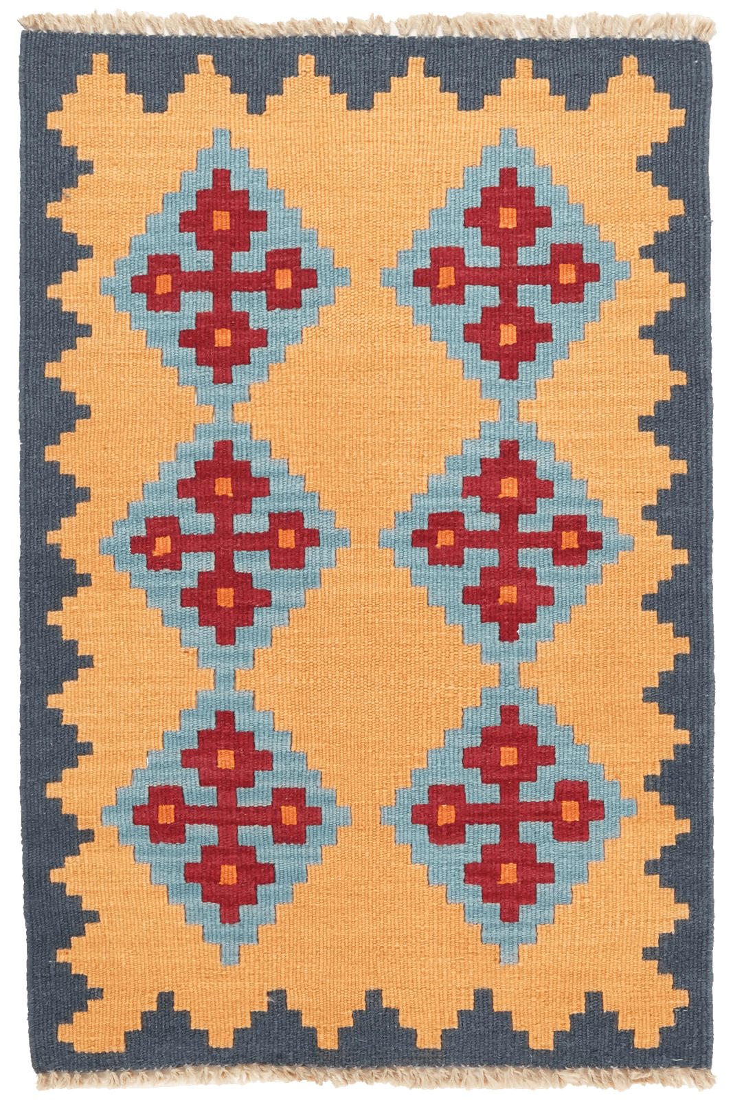 Looma Kelim-Teppich Gelb 60x97 cm