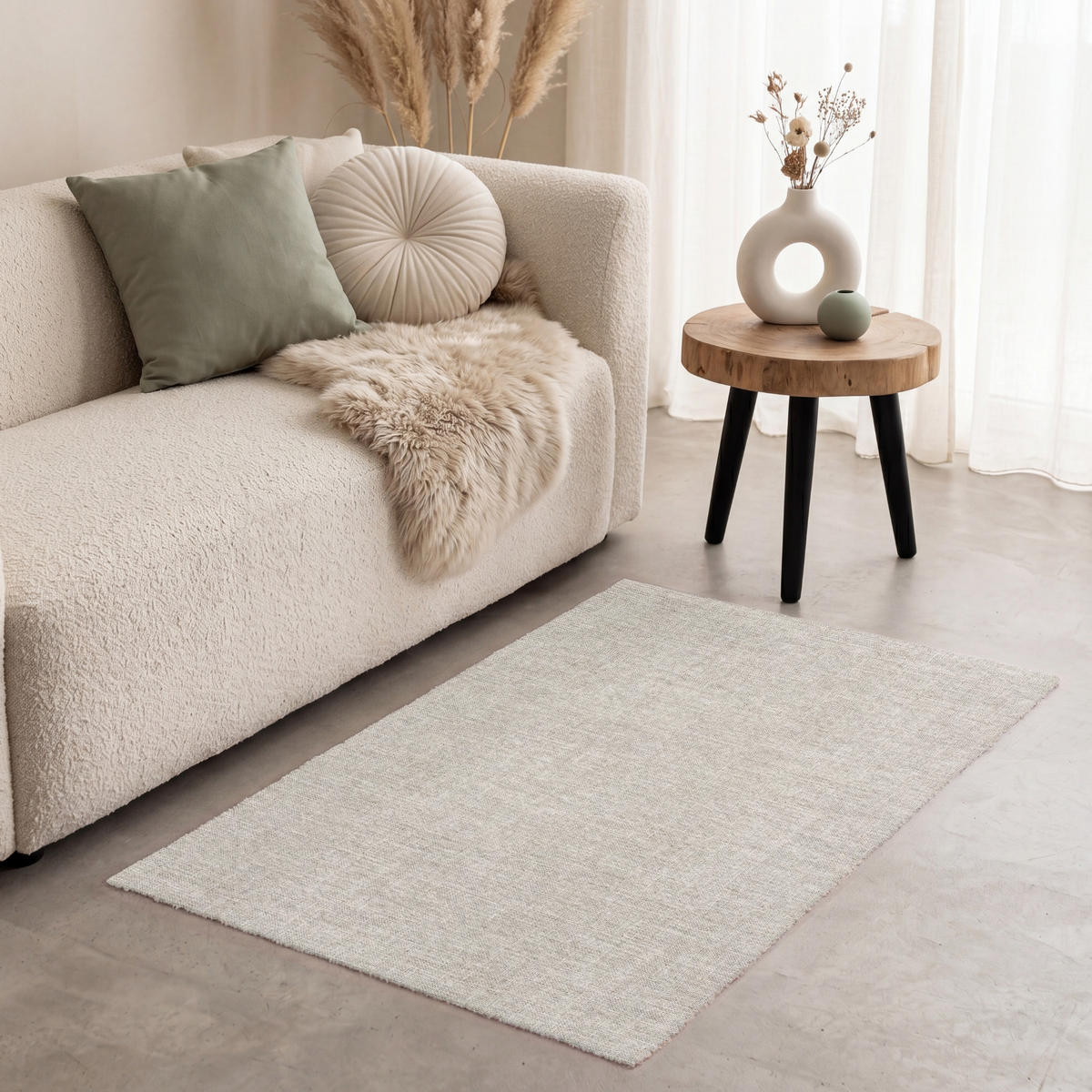 TEPPICH - Leinen - Textur - Beige - 80x120 cm - Creme, Kunststoff/Textil (80/0.4cm) - OnlyWow