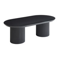 COUCHTISCH - MDF - Schwarz - LORIMILA - Schwarz, Holz (120/60/40cm) - Vente-Unique