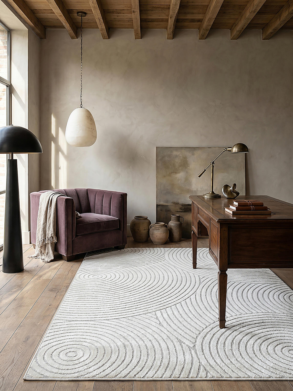 TEPPICH Outdoor Geometrisch MEZEN Polypropylen Creme 120 x 160 cm - Beige, Textil (120/160cm) - KADIMA DESIGN
