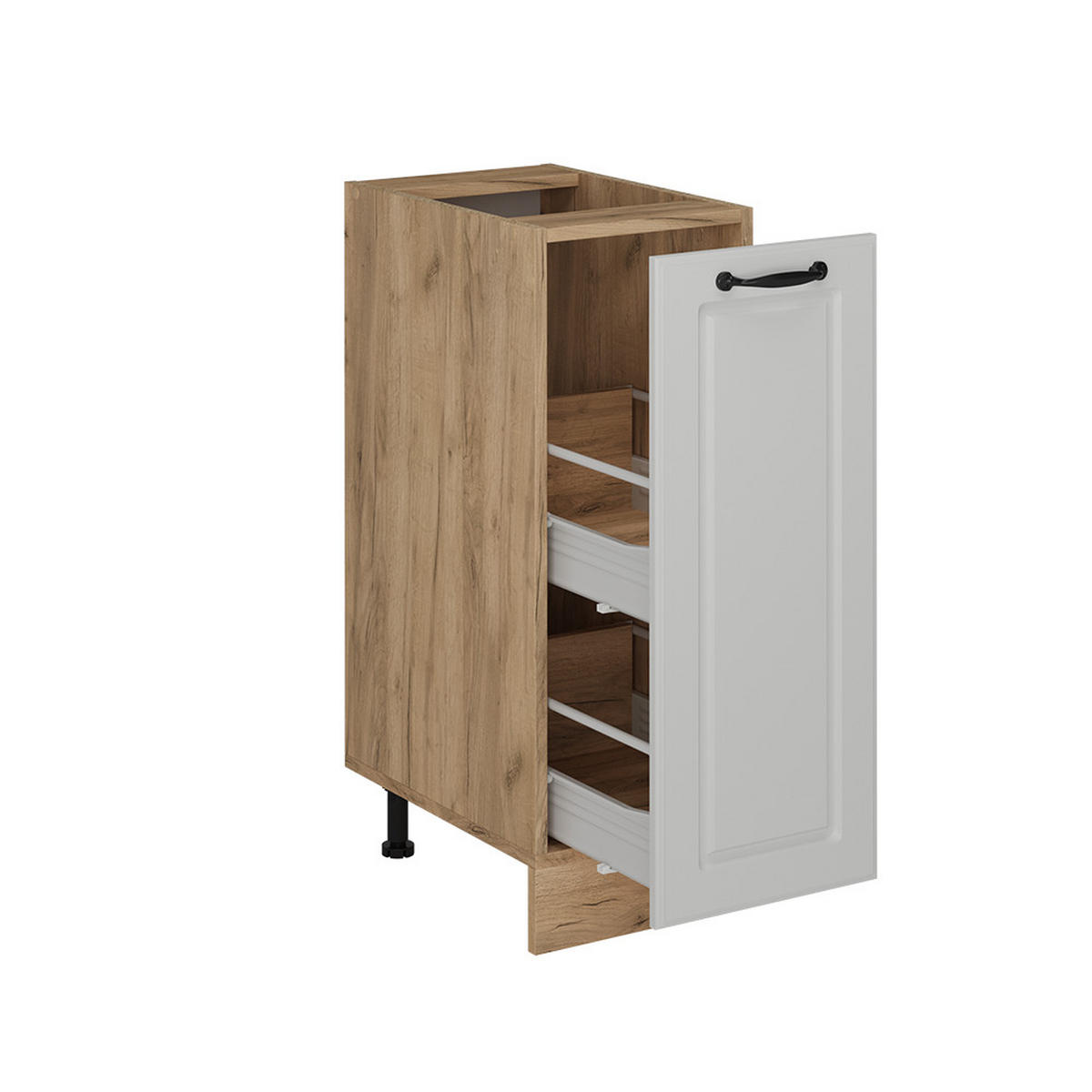 APOTHEKERSCHRANK R-Line Weiß Landhaus 30 cm ohne Arbeitsplatte - Honigeiche/Eiche Wotan, Holzwerkstoff (30/81.6/46cm) - Vicco