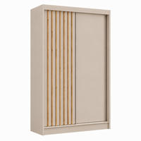 KLEIDERSCHRANK Lumil 120 cm Kaschmir Griffe silber - Kaschmir, Holzwerkstoff (120/216/61cm) - KS Home Concept