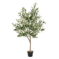 KUNSTPFLANZE Olive - Anthrazit/Grün, Holz/Kunststoff (150cm) - ML-DESIGN