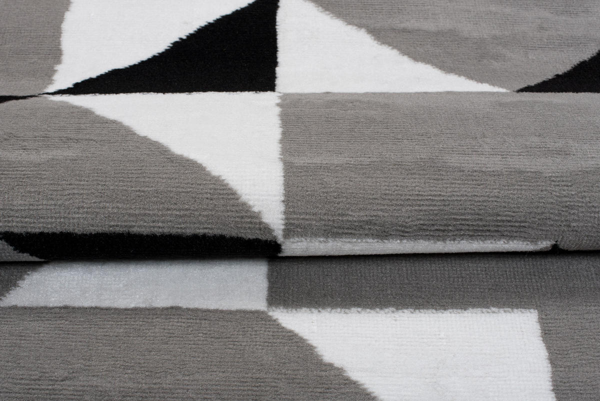 TEPPICH MAYA Blau Dreiecke Geometrisch 250/350 cm - Blau, Textil (250/350cm) - Tapiso