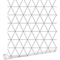 TAPETE grafische Dreiecke 53 cm x 10.05 m - Schwarz, Papier (53/1000cm) - ESTAhome