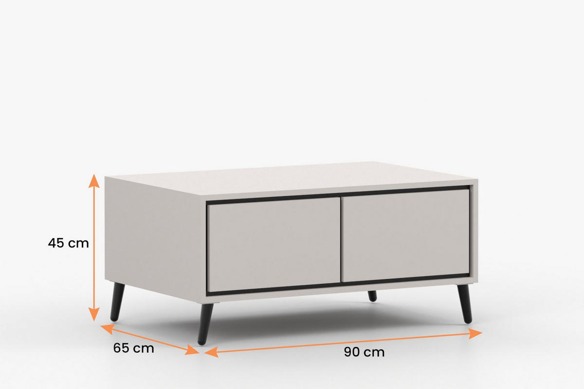 COUCHTISCH FRESSO 90/45/65 cm in Kaschmir - Kaschmir, Holzwerkstoff (65/90/45cm) - Deine Möbel 24