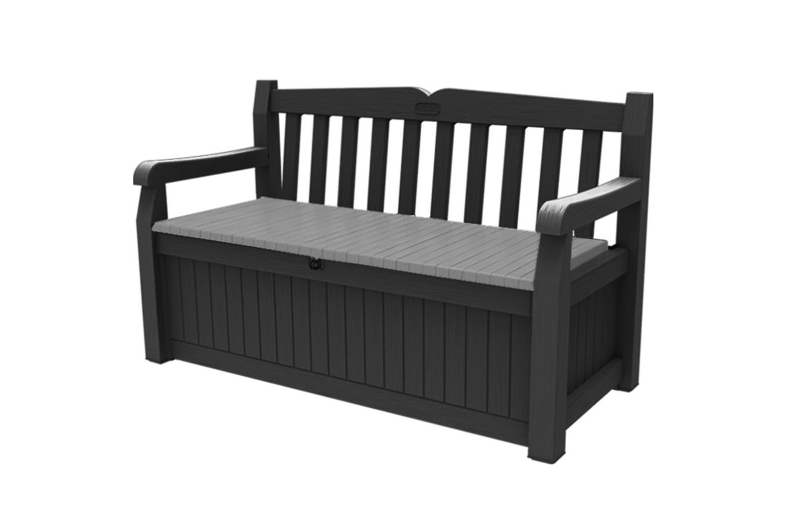 SITZBANK mit Stauraum Eden - Dunkelgrau, Kunststoff (60/84/140cm) - Keter