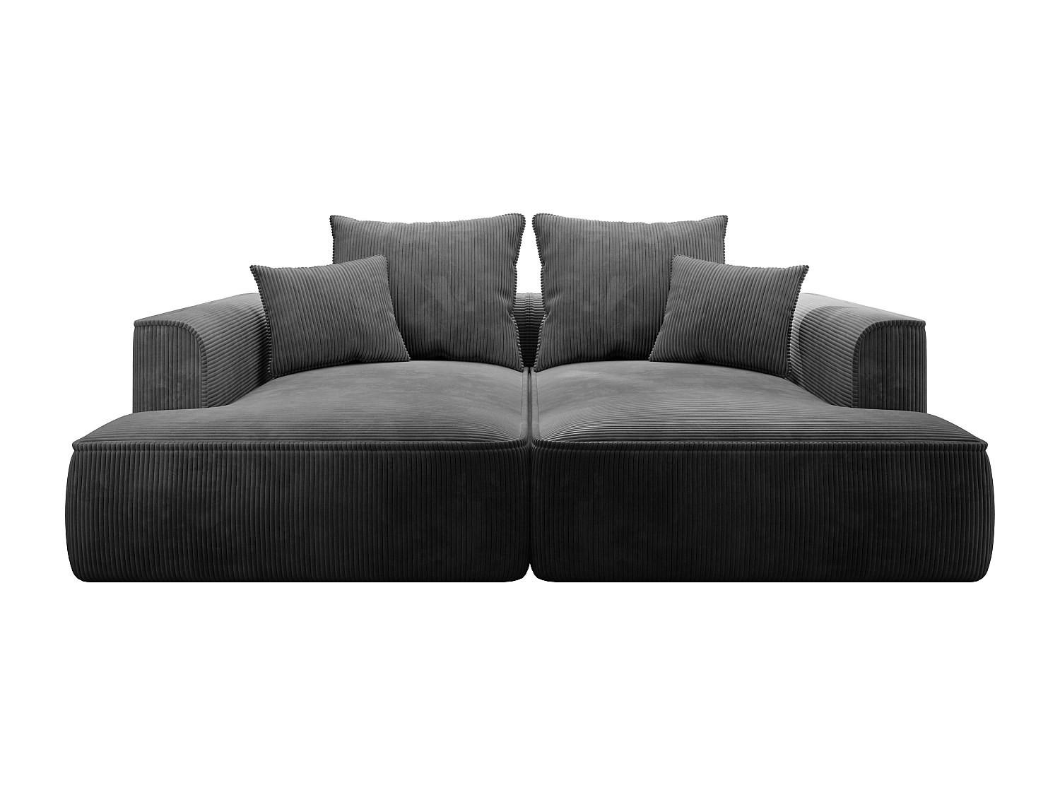 SOFA - 3 Personen - samt - anthrazitgrau Pineta - Anthrazit, Textil (230/67/180cm) - Vente-Unique