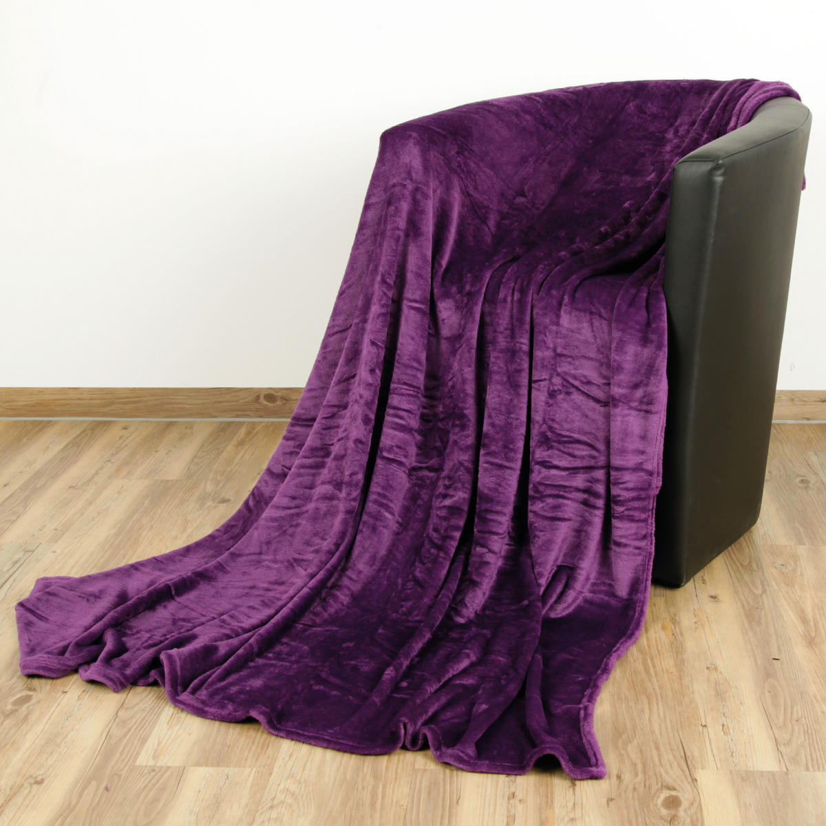 KUSCHELDECKE "Celina" Violett 70x100 cm - Violett, Textil (70/100cm)