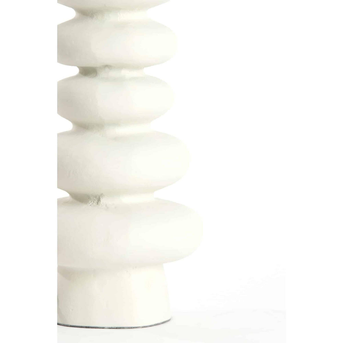 LAMPENFUSS Olona Weiß 16/16/35 cm - Weiß, Metall (16/16/35cm) - Light & Living